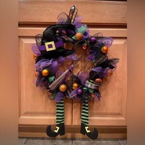 Witch Halloween Wreath Homemade